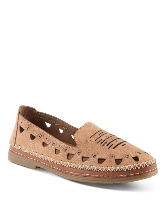 Anoura Women’s Leather Slip-on with Laser-cut Style & Comfort