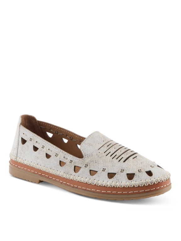 Anoura Women’s Leather Slip-on with Laser-cut Style & Comfort