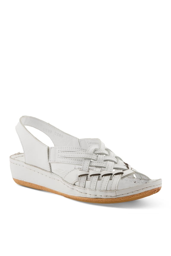 Choi Women’s Woven Leather Wedge Sandal with Soft Insole & Easy Fit