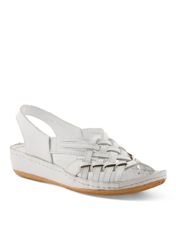 Choi Women’s Woven Leather Wedge Sandal with Soft Insole & Easy Fit