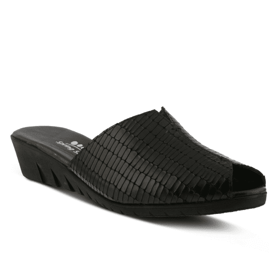 Spring Step Dejen Sandals Black Croco Patent