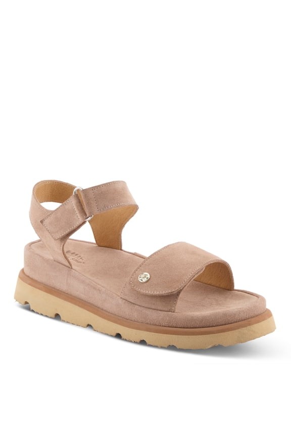 Dixiemae Women’s Suede Wedge Sandal with Adjustable Fit & Comfort