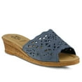thumbnail image 1 of Spring Step Estella Women's Fashion Wedge Slide Sandals – Casual Leather Heel with Geometric Laser-Cut Detailing, 1 of 6