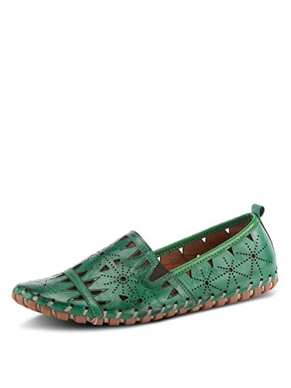 Women's Leather Fusaro Loafer Shoe | Comfortable Slip-On Shoes with Rubber Outsole | Ladies Casual Walking Driving Loafers for Work