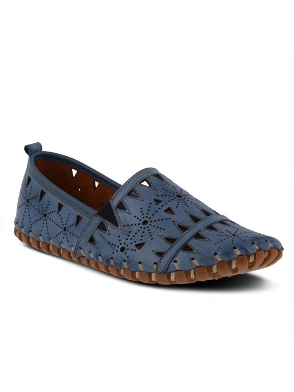 Women's Leather Fusaro Loafer Shoe | Comfortable Slip-On Shoes with Rubber Outsole | Ladies Casual Walking Driving Loafers for Work