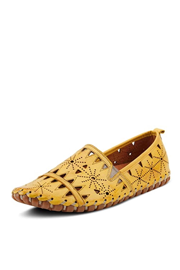 Women's Leather Fusaro Loafer Shoe | Comfortable Slip-On Shoes with Rubber Outsole | Ladies Casual Walking Driving Loafers for Work