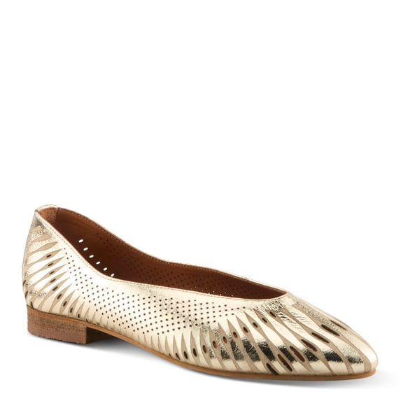 Spring Step Jovy Women’s Leather Flat with Modern Cutouts & Lightweight Comfort