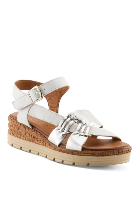 Kirra Women’s Leather Wedge Sandal - Adjustable Fit & Cushioned Ease