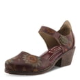 thumbnail image 1 of Spring Step L'Artiste Cabracho Mary Jane Heels | Floral Embossed Leather Pumps with Adjustable Strap, 1 of 9