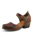 thumbnail image 1 of Spring Step L'Artiste Cabracho Mary Jane Heels | Floral Embossed Leather Pumps with Adjustable Strap, 1 of 9