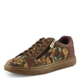 thumbnail image 1 of Spring Step L'Artiste Danli-Fab Fashion Sneakers – Premium Leather with Tapestry Print Upper - Lace Up Zipper Closure, Removable Insole, Flat Platform Sole, 1 of 9