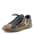 thumbnail image 1 of Spring Step L'Artiste Danli-Fab Fashion Sneakers – Premium Leather with Tapestry Print Upper - Lace Up Zipper Closure, Removable Insole, Flat Platform Sole, 1 of 9