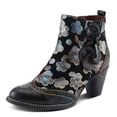 thumbnail image 1 of Spring Step L'Artiste Glynn Women's Floral Oxford Bootie - Pretty & Punk, Suede with Rainbow Stitching, 1 of 9
