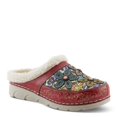 thumbnail image 1 of Spring Step L'Artiste Honestela Women’s Embossed Leather Clogs with Tapestry Upper - Sherpa Lined Slip-On for Warmth and Cushioned Wedge Heel Comfort Clog, 1 of 9