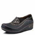 thumbnail image 1 of Spring Step L'artiste Burbank Leather Clogs for Women | Designer Hand-Painted Slip-On Shoes | Ladies Casual Platform Clog, 1 of 7