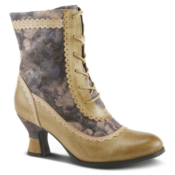 Spring Step L'Artiste Bewitch-Floral Ankle Boots – Hand-Painted Comfort