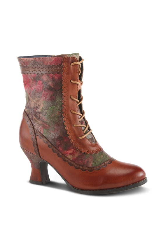 Spring Step L'Artiste Women's Bewitch-Floral Leather Ankle Bootie