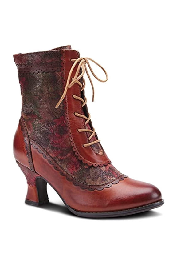 Spring Step L'Artiste Women's Bewitch-Floral Leather Ankle Bootie