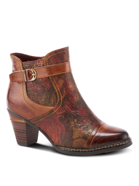 L'Artiste Captivate Hand-Painted Leather Ankle Bootie