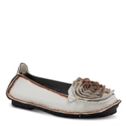 Spring Step LArtiste Dezi Hand-Painted Ballet Flats with Leather Flower
