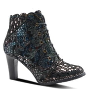 Spring Step L Artiste Glitterail Womens Metallic Ankle Boots with Cushioned Comfort