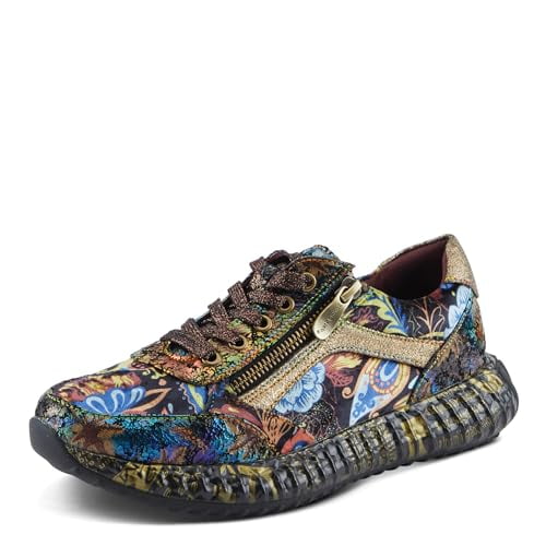Spring Step L'Artiste Javana Women's Lace-Up Sneaker - Mixed Materials, Lace Accents, Comfortable & Fashionable