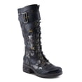 thumbnail image 1 of L'Artiste Kisha Boss Calf High Leather Boots – Hand-Painted Comfort, 1 of 8
