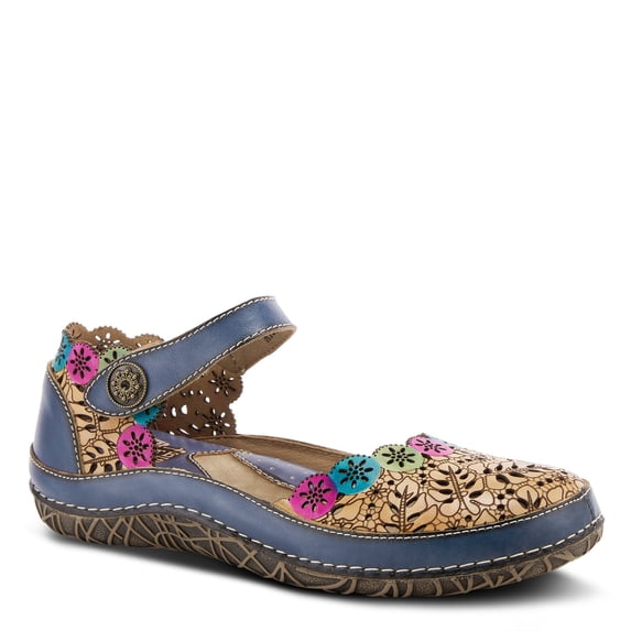 L`Artiste Kysandra-Fleur Women's Mary Jane with Hand-painted Floral Detail and Arch Support