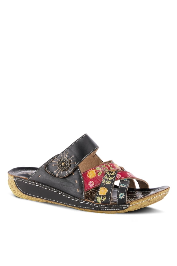 L'Artiste Leigh Women's Stylish French Wedge Slide Sandals