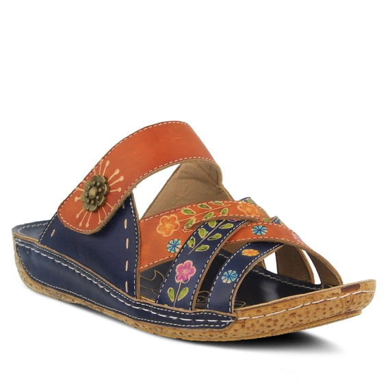 L'Artiste Leigh Women's Stylish French Wedge Slide Sandals