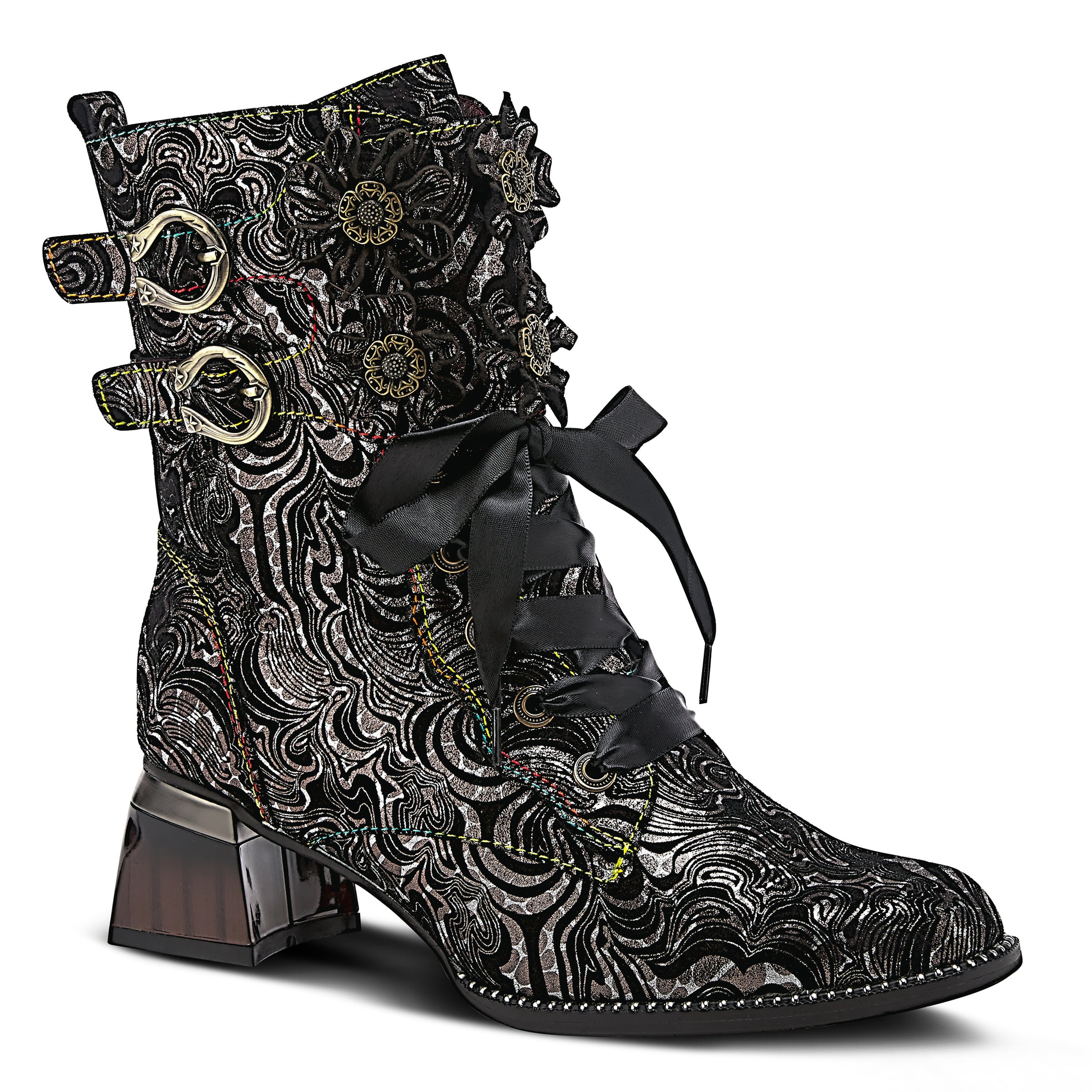 Spring Step L'Artiste Women's Originala Suede Boots with Floral ...