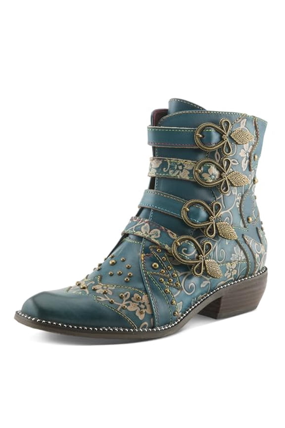 Spring Step L'Artiste Rodeha Booties for women - Women's Ankle Boots with Zipper Closure - Ladies Boots with Western Style Pointed Toe Silhouette