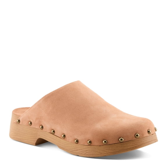 Spring Step Lolarue Women’s Suede Clog with Soft Lining & Cushioned Comfort