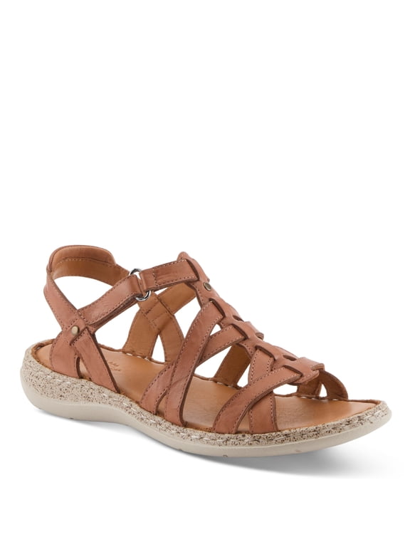 Nyxelle Women’s Gladiator Leather Sandal with Soft Footbed Comfort