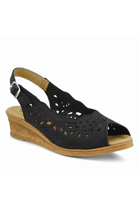 Orella Slingback Sandals for Women | Adjustable Strap Sandals with Laser-Cut Design