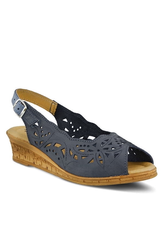 Orella Slingback Sandals for Women | Adjustable Strap Sandals with Laser-Cut Design