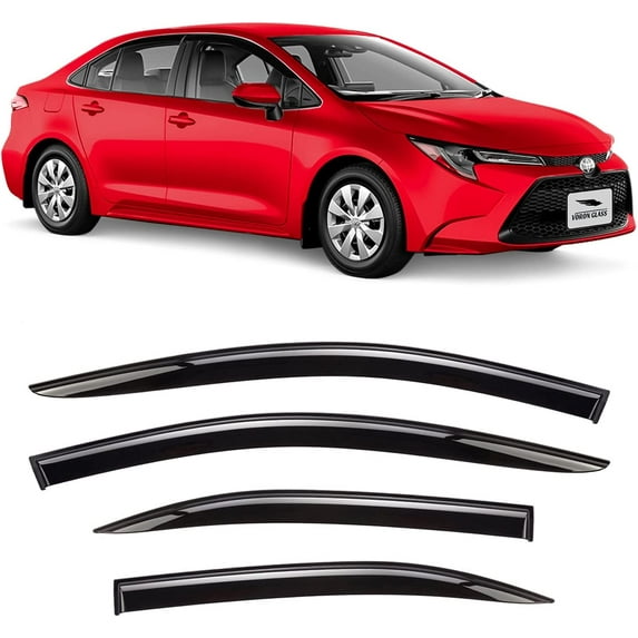 Voron Glass in-Channel Extra Durable Rain Guards for Lexus GX 2010-2023, Window Deflectors, Vent Window Visors, 4 Pieces - 200828