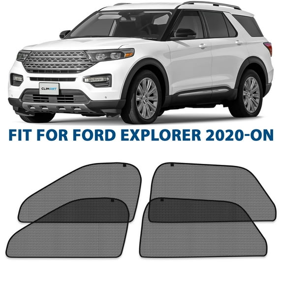 CLIM ART Magnetic Car Window Shades for Ford Explorer 2020-2025 – Custom-Fit Sun Blocker Curtains, Side Window Covers, Essential Car Accessories for Camping, Baby, and Privacy Protection - MS0251