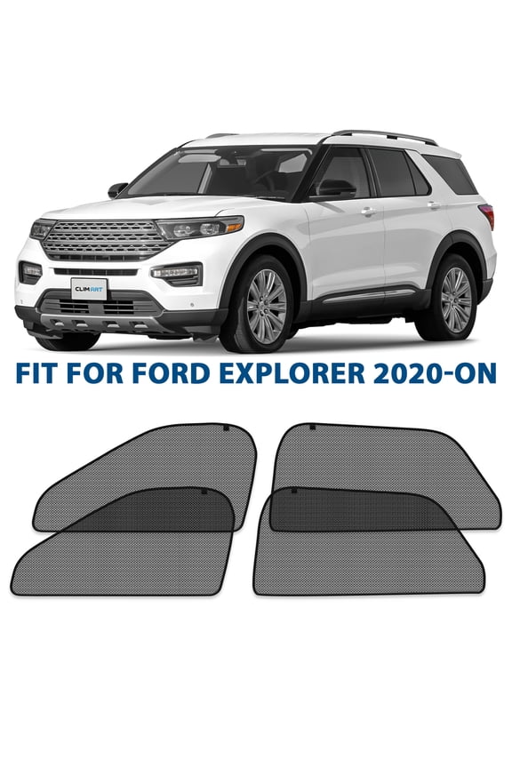 Magnetic Car Window Shades for Ford Explorer 2020-2025 – Custom-Fit Sun Blocker Curtains, Side Window Covers, Essential Car Accessories for Camping, Baby, and Privacy Protection - MS0251