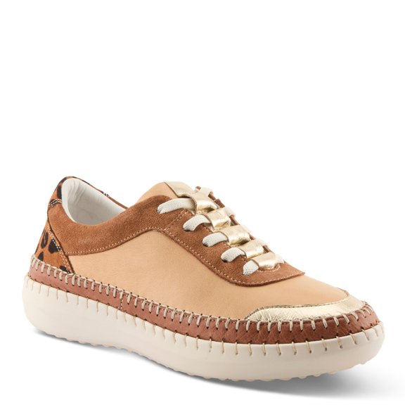 Spring Step Soku Women’s Mixed-leather Sneaker with Support & Removable Insole