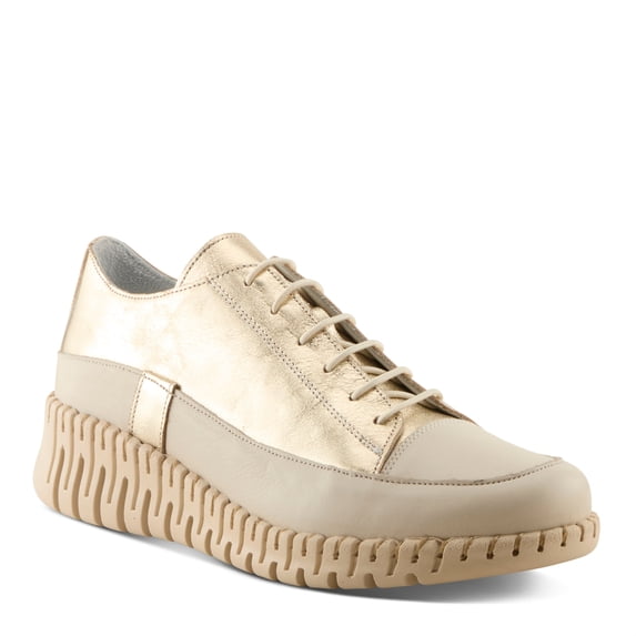 Spring Step Surana-Glo Women's Leather Sneakers with Removable Insoles for Cushioned Comfort