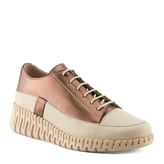 Spring Step Surana-Glo Women's Leather Sneakers with Removable Insoles for Cushioned Comfort