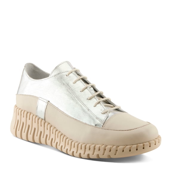Spring Step Surana-Glo Women's Leather Sneakers with Removable Insoles for Cushioned Comfort