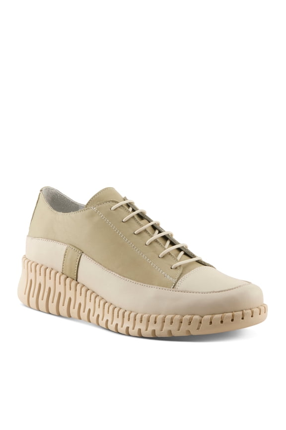Surana Women's Leather Sneakers with Removable Insole for Comfort Made in Turkey