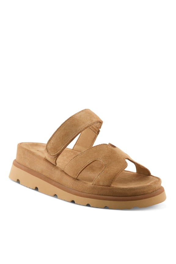 Wanderlily Women’s Suede Wedge Sandal Soft Insole & Adjustable Fit