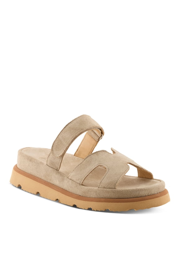 Wanderlily Women’s Suede Wedge Sandal Soft Insole & Adjustable Fit