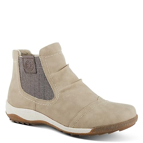 Spring Step Women’s Atella Bootie – Comfortable Low Heel Ankle Boot with Zipper Closure, Water Resistant, Shock Absorbent Sole, Vegan Friendly Everyday Use