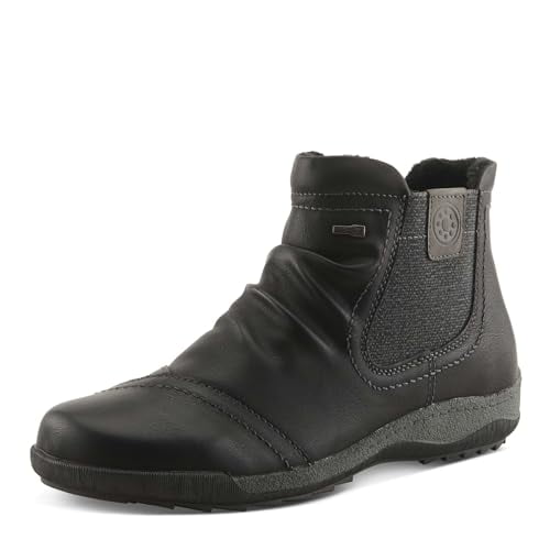 Spring Step Women’s Atella Bootie – Comfortable Low Heel Ankle Boot with Zipper Closure, Water Resistant, Shock Absorbent Sole, Vegan Friendly Everyday Use