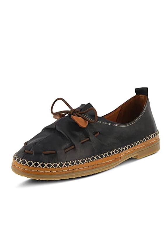 Women's Berna Leather Loafer – Artistic Slip-On Comfort Shoe with Padded Insole, Elastic Vamp, and Durable Rubber Outsole