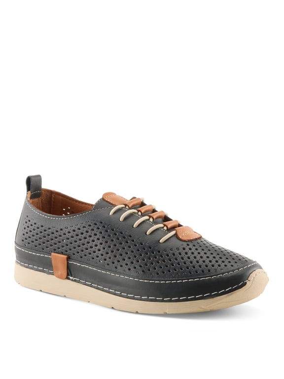 Women's Breen Slip-On Sneakers - Premium Leather, Perforated Design, Arch Support